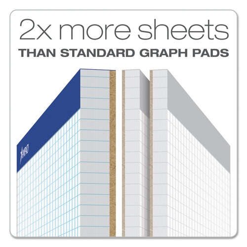 TOP20210 - Ampad - Quad Double Sheet Pad, Quadrille Rule (4 sq/in), 100 White 8.5 x 11.75 Sheets