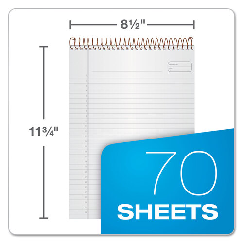 TOP20813 - Ampad - Gold Fibre Wirebound Project Notes Pad, Project-Management Format, Gray Cover, 70 White 8.5 x 11.75 Sheets