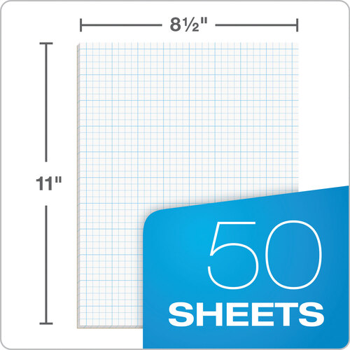 TOP35041 - Tops - Cross Section Pads, Cross-Section Quadrille Rule (4 sq/in, 1 sq/in), 50 White 8.5 x 11 Sheets