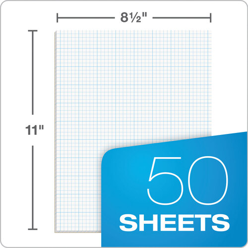 TOP35081 - Tops - Cross Section Pads, Cross-Section Quadrille Rule (8 sq/in, 1 sq/in), 50 White 8.5 x 11 Sheets