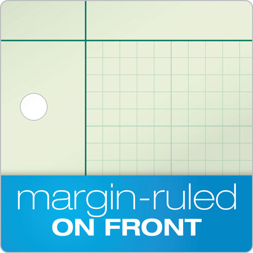 TOP35500 - Tops - Engineering Computation Pads, Cross-Section Quadrille Rule (5 sq/in, 1 sq/in), Green Cover, 100 Green-Tint 8.5 x 11 Sheets