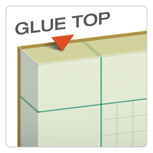 TOP35500 - Tops - Engineering Computation Pads, Cross-Section Quadrille Rule (5 sq/in, 1 sq/in), Green Cover, 100 Green-Tint 8.5 x 11 Sheets