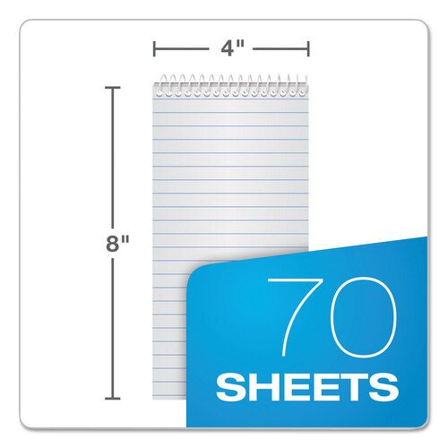 TOP8030 - Tops - Reporter&rsquo;s Notepad, Wide/Legal Rule, White Cover, 70 White 4 x 8 Sheets, 12/Pack