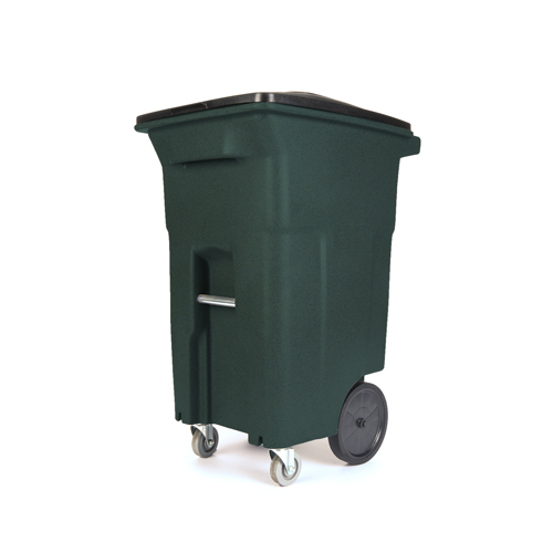 Toter 64-Gallons Greenstone Plastic Wheeled Kitchen Trash Can with Lid  Outdoor in the Trash Cans department at