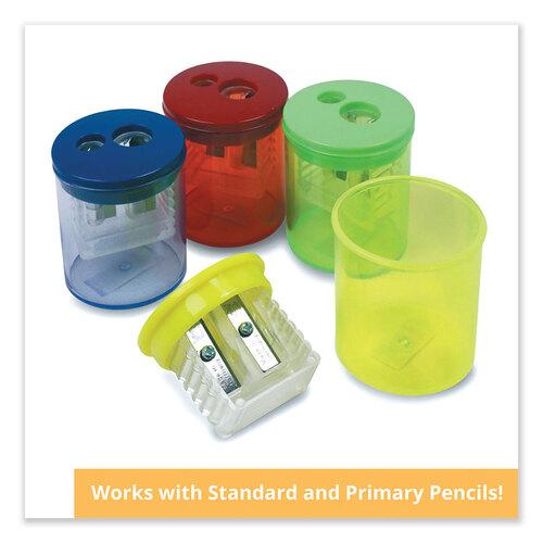 TPGESN51312 - The Pencil Grip - Eisen Sharpeners. Two-Hole, 1.5 x 1.75, Assorted Colors, 12/Pack