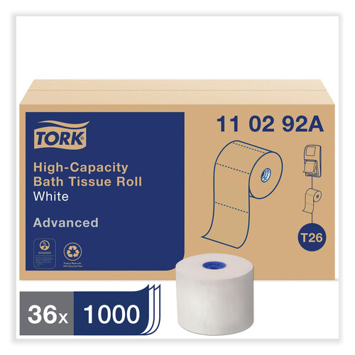 TRK110292A - Essity - Advanced High Capacity Bath Tissue, Septic Safe, 2-Ply, White, 1,000 Sheets/Roll, 36/Carton