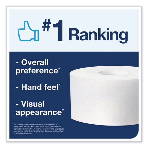 TRK472885 - Essity - Coreless High Capacity Bath Tissue, 2-Ply, White, 750 Sheets/Roll, White, 12/Carton