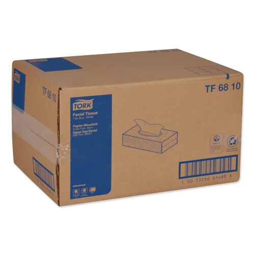 TRKTF6810 - Essity - Tork&reg; Advanced TF6810 Facial Tissue, Flat Box, 2-Ply, 8.2" W x 7.9" L, White (Carton of 30 Boxes, 100 per Box, 3,000 Sheets)