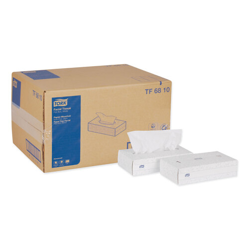 TRKTF6810 - Essity - Tork&reg; Advanced TF6810 Facial Tissue, Flat Box, 2-Ply, 8.2" W x 7.9" L, White (Carton of 30 Boxes, 100 per Box, 3,000 Sheets)