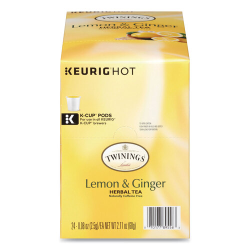 Tea K-Cups, Lemon Ginger, 0.11 oz K-Cups, 24/Box Tea K-Cups, Lemon Ginger, 0.11 oz K-Cups, 24/Box