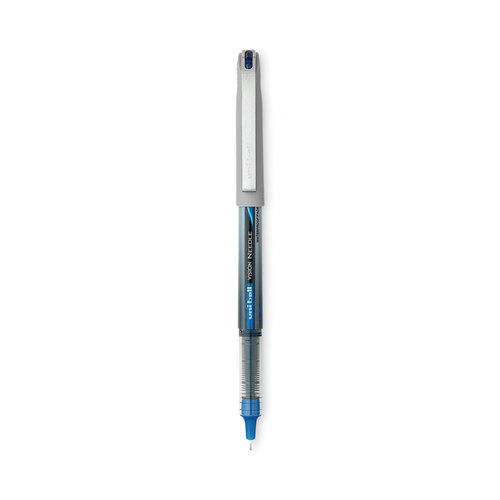 uni-ball Vision Needle Rollerball Pens, Fine Point, Blue, 12 Pack