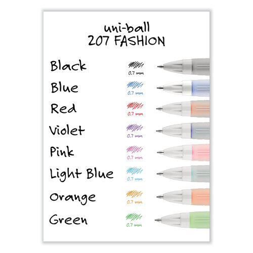 Uni-Ball 207 Gel Pen Set - Set of 8