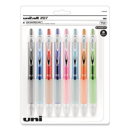Uniball One Gel Pen 5 Pack, 0.7mm Medium Assorted Pens, Gel Ink