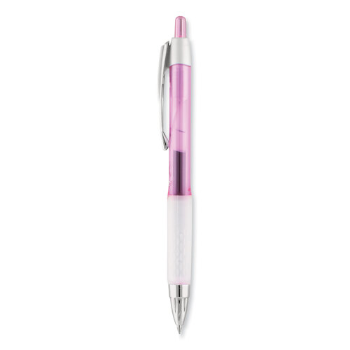 UBC1745148 - Uni-Ball - Signo 207 Gel Pen, Retractable, Medium 0.7 mm, Black Ink, Pink Barrel, 2/Pack