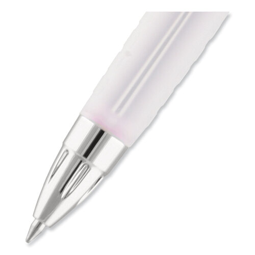 Uni-Ball Signo 207 Gel Pen, Retractable, Medium 0.7 mm, Black Ink, Pink Barrel, 2/Pack