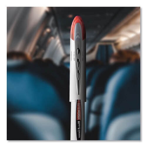 UBC58092PP - Uni-Ball - VISION ELITE Roller Ball Pen, Stick, Micro 0.5 mm, Assorted Ink Colors, Black Barrel