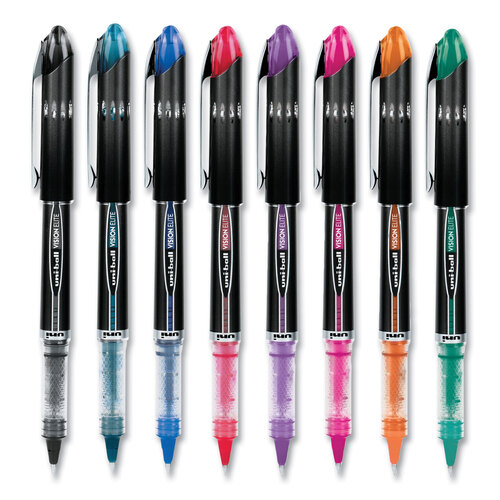 UBC58092PP - Uni-Ball - VISION ELITE Roller Ball Pen, Stick, Micro 0.5 mm, Assorted Ink Colors, Black Barrel