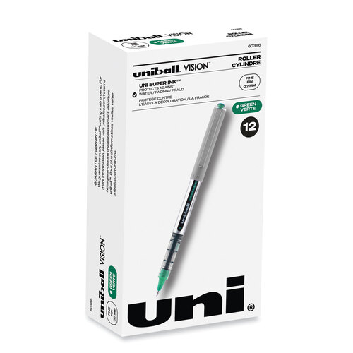 uni-ball - Vision Roller Ball Stick Water-Proof Pen, Majestic Purple Ink, Fine, Dozen, Sold as 1 DZ