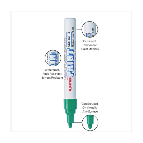 UBC63604 - Uni-Ball - Permanent Marker, Medium Bullet Tip, Green