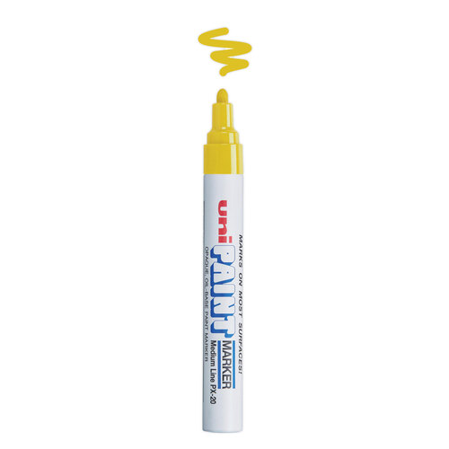 UBC63605 - Uni-Ball - Permanent Marker, Medium Bullet Tip, Yellow