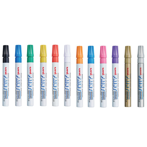 Bic Marking Metallic Colours Permanent Medium Bullet Tip Markers - Gold and Silver, Pack of 2