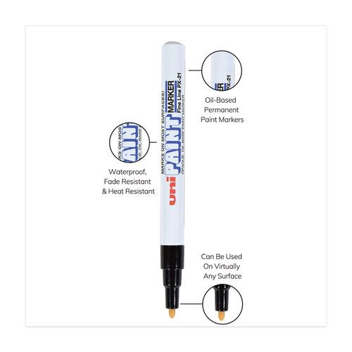 UBC63701 - Uni-Ball - Permanent Marker, Fine Bullet Tip, Black