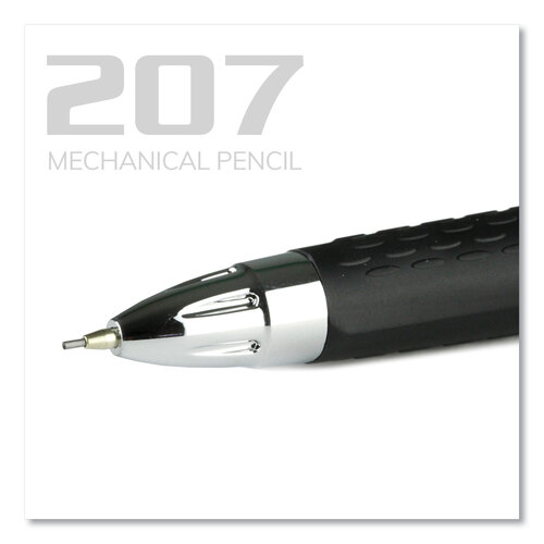 UBC70139 - Uni-Ball - 207 Mechanical Pencil with Lead and Eraser Refills, 0.7 mm, HB (#2), Black Lead, Assorted Barrel Colors, 3/Set