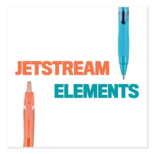 UBC70171 - Uni-Ball - Jetstream Elements Ballpoint Pen, Retractable, Medium 1 mm, Assorted Ink and Barrel Colors, 12/Pack