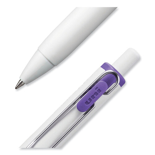 UBC70309 - Uni-Ball - uniONE Gel Pen, Retractable, Medium 0.7 mm, Assorted Inspirational Ink Colors, Assorted Barrel Colors, 8/Pack