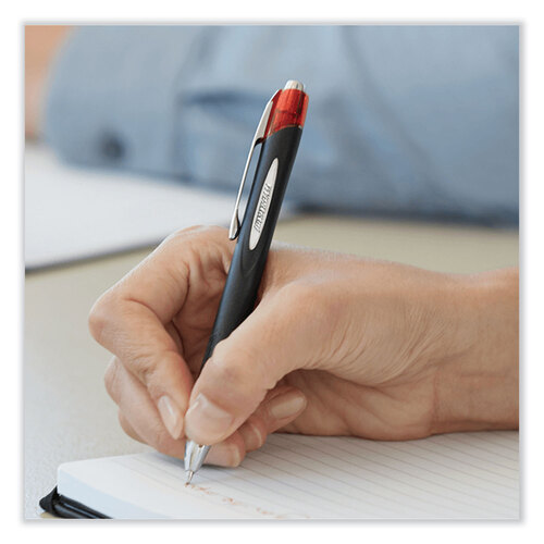 UBC73832 - Uni-Ball - Jetstream Retractable Ballpoint Pen, Bold 1 mm, Black Ink, Black Barrel