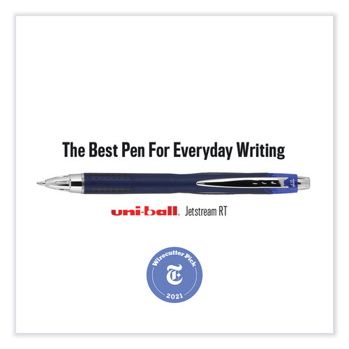 UBC73832 - Uni-Ball - Jetstream Retractable Ballpoint Pen, Bold 1 mm, Black Ink, Black Barrel