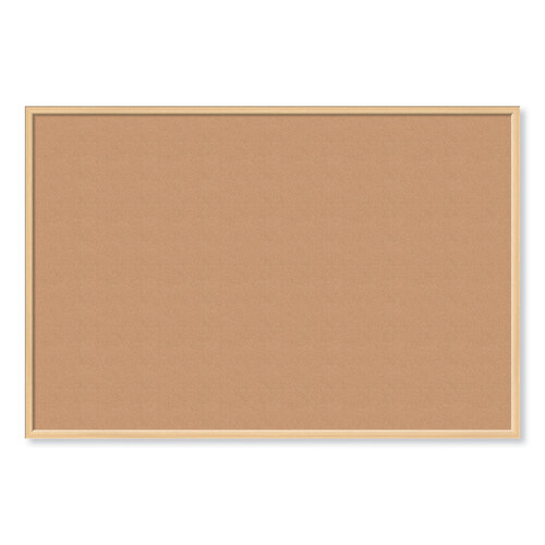 Cork Bulletin Board, 70 x 47, Tan Surface, Birch Wood Frame