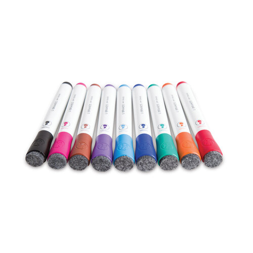 U Brands Chisel Tip Low-Odor Dry-Erase Markers with Erasers Broad Chisel Tip Assorted Colors 48/Pack