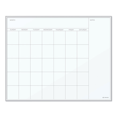 U-Brands White Square Monthly Dry Erase Board