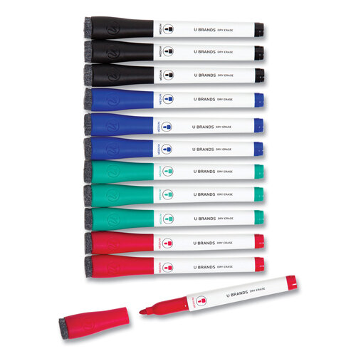 EXPO Low Odor Non-Toxic Dry Erase Marker, Bullet Tip, Assorted Colors, Set  of 4