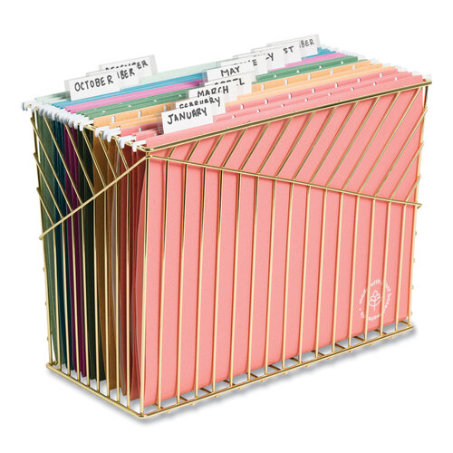 UBR6596U0112 - U Brands - U-Eco Hanging File Folders, Letter Size, 1/5-Cut Tabs, Assorted, 12/Pack