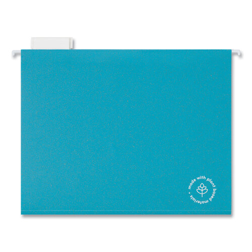 UBR6596U0112 - U Brands - U-Eco Hanging File Folders, Letter Size, 1/5-Cut Tabs, Assorted, 12/Pack