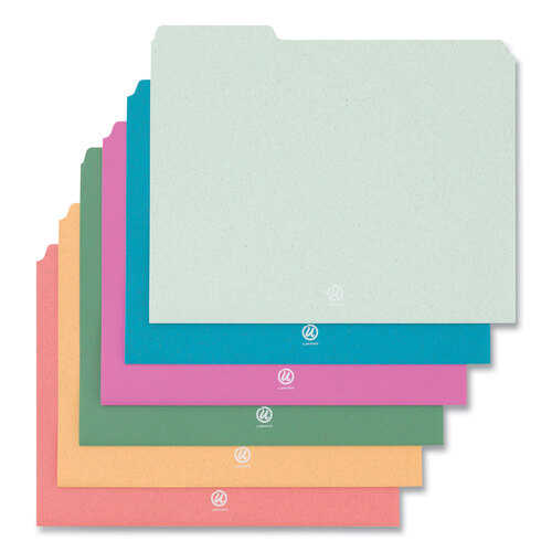 UBR6597U0112 - U Brands - U-Eco Poly File Folders, 1/3 Cut Tabs: Assorted, Letter Size, 0.5&quot; Expansion, Assorted Colors, 24/Pack