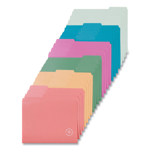 UBR6597U0112 - U Brands - U-Eco Poly File Folders, 1/3 Cut Tabs: Assorted, Letter Size, 0.5&quot; Expansion, Assorted Colors, 24/Pack