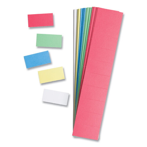 UBRFM1312 - U Brands - Data Card Replacement, 2 x 1, Assorted Colors, 1,000/Pack