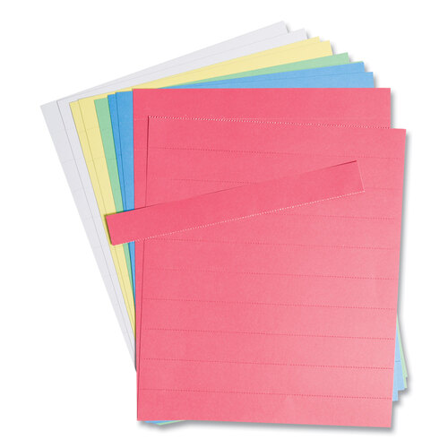 UBRFM1614 - U Brands - Data Card Replacement Sheet, 8.5 x 11 Sheets, Perforated at 1&quot;, Assorted, 10/Pack