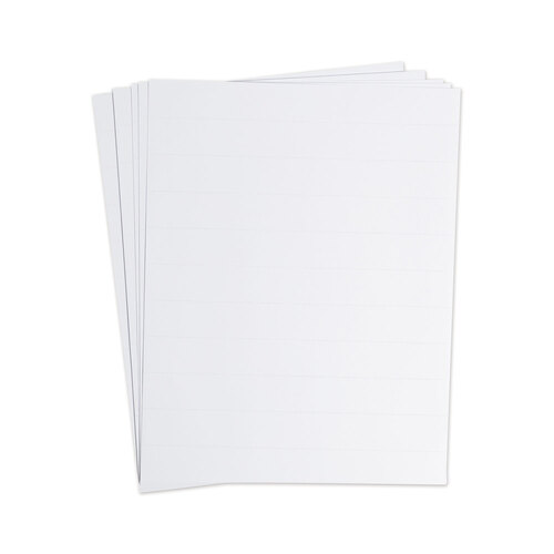 UBRFM1615 - U Brands - Data Card Replacement Sheet, 8.5 x 11 Sheets, Perforated at 1&quot;, White, 10/Pack