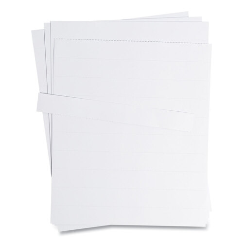 UBRFM1615 - U Brands - Data Card Replacement Sheet, 8.5 x 11 Sheets, Perforated at 1&quot;, White, 10/Pack