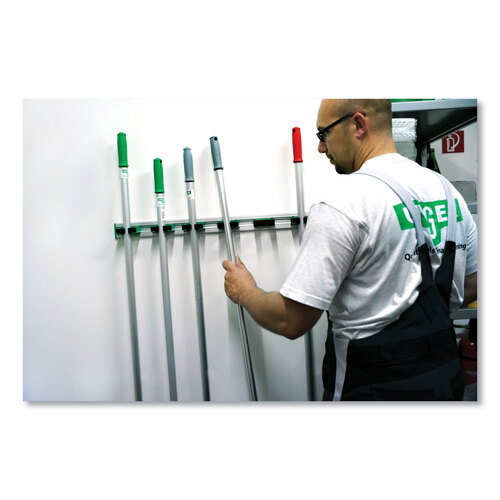 Hang Up Cleaning Holder, 14 x 3.15 x 2.17, Silver/Green Hang Up Cleaning Holder, 14 x 3.15 x 2.17, Silver/Green