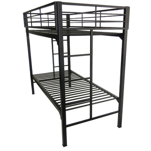 BLAUNI200SQ3075BBwL - Blantex - Blantex University 2" Heavy Duty Steel Bunk Bed with Built-in Guardrails & Ladders, 30" x 75"