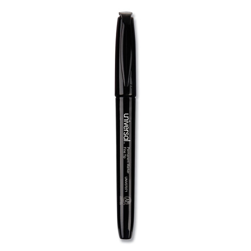 UNV07071 - Universal - Pen-Style Permanent Marker, Fine Bullet Tip, Black, Dozen