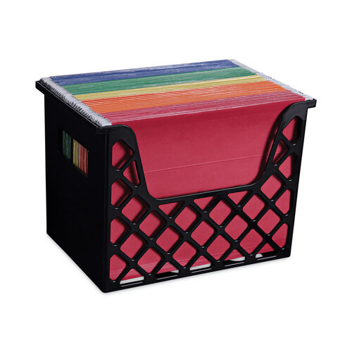 UNV08123 - Universal - Recycled Extra Capacity Desktop File Holder, Letter Size, 8.5&quot; Long, Black