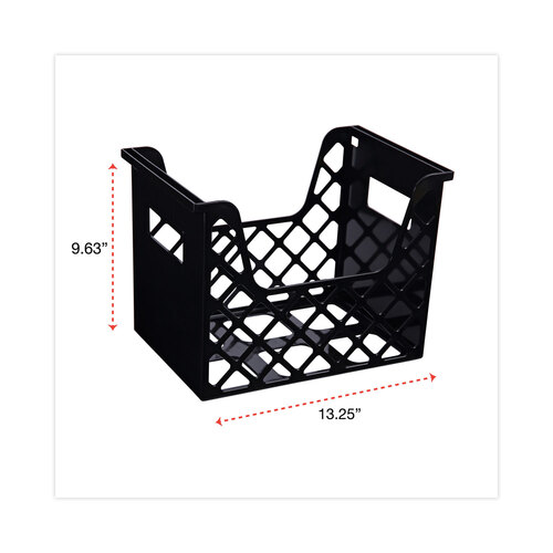 UNV08123 - Universal - Recycled Extra Capacity Desktop File Holder, Letter Size, 8.5&quot; Long, Black