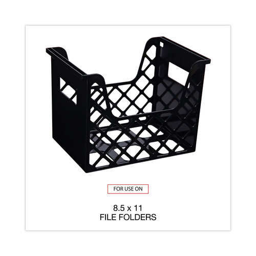 UNV08123 - Universal - Recycled Extra Capacity Desktop File Holder, Letter Size, 8.5&quot; Long, Black