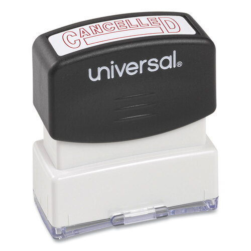 UNV10045 - Universal - Message Stamp, CANCELLED, Pre-Inked One-Color, Red
